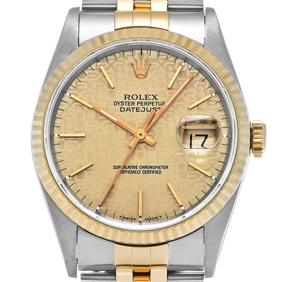 ROLEX DATEJUST CHAMPAGNE COMPUTER WATCH - 4