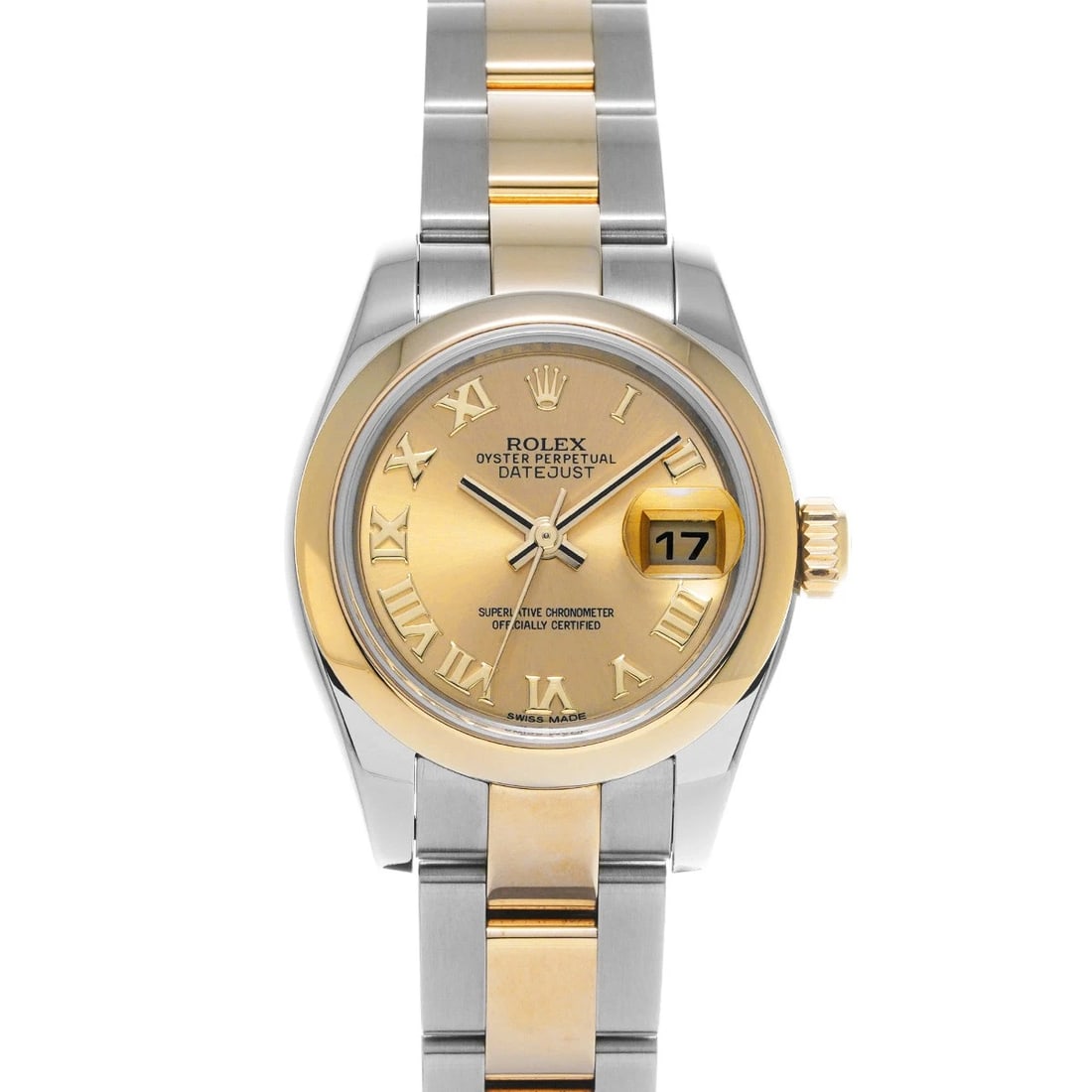 ROLEX DATEJUST CHAMPAGNE WATCH: ROLEX Datejust Champagne Watch Brand: ROLEX Type: Wristwatch Material: Band Material Stainless steel/Yellow Gold, Case Material Stainless steel Color: Dial Color Champagne Size: ??Case? H/about 26