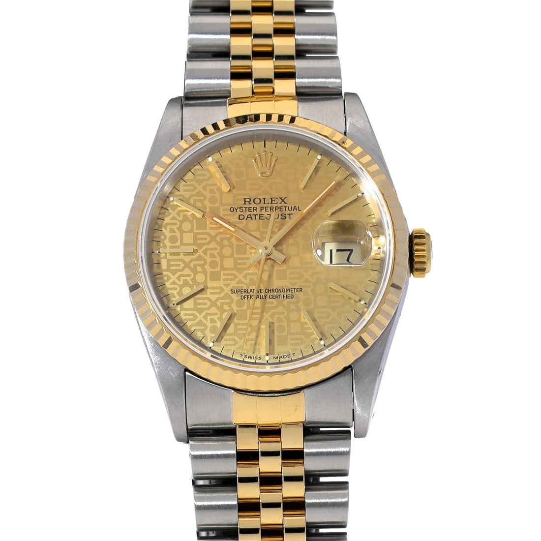 ROLEX DATEJUST CHAMPAGNE COMPUTER WATCH: ROLEX Datejust Champagne computer Watch Brand: ROLEX Type: Wristwatch Material: Band Material Stainless steel/Yellow Gold, Case Material Stainless steel Color: Dial Color Champagne computer Size: