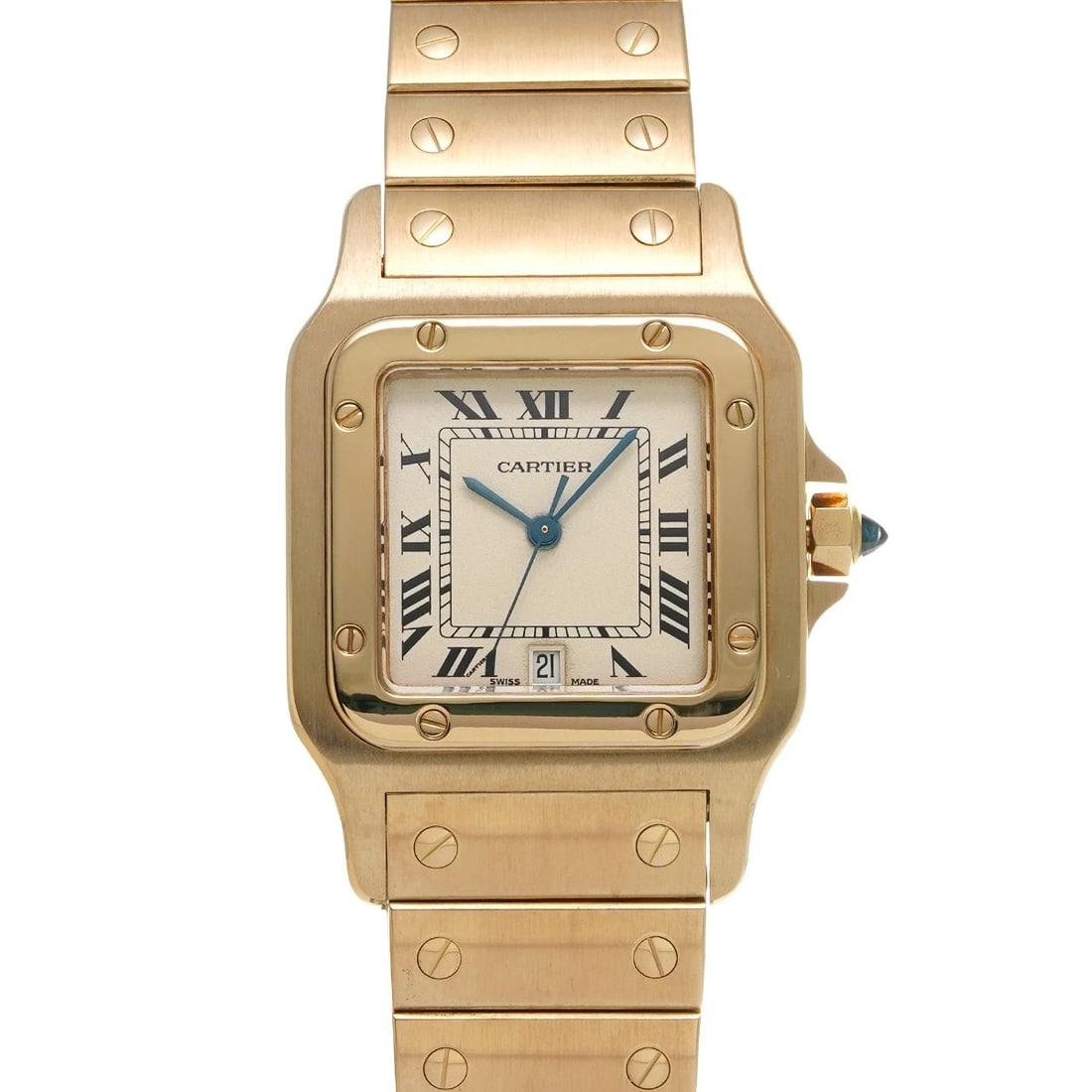 CARTIER SANTOSGALBEE IVORY WATCH (1 of 4)