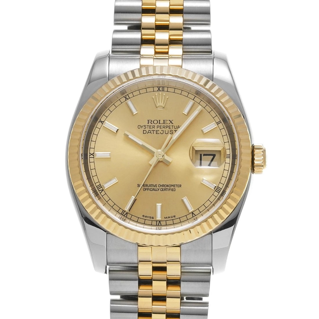 ROLEX DATEJUST CHAMPAGNE WATCH (1 of 4)