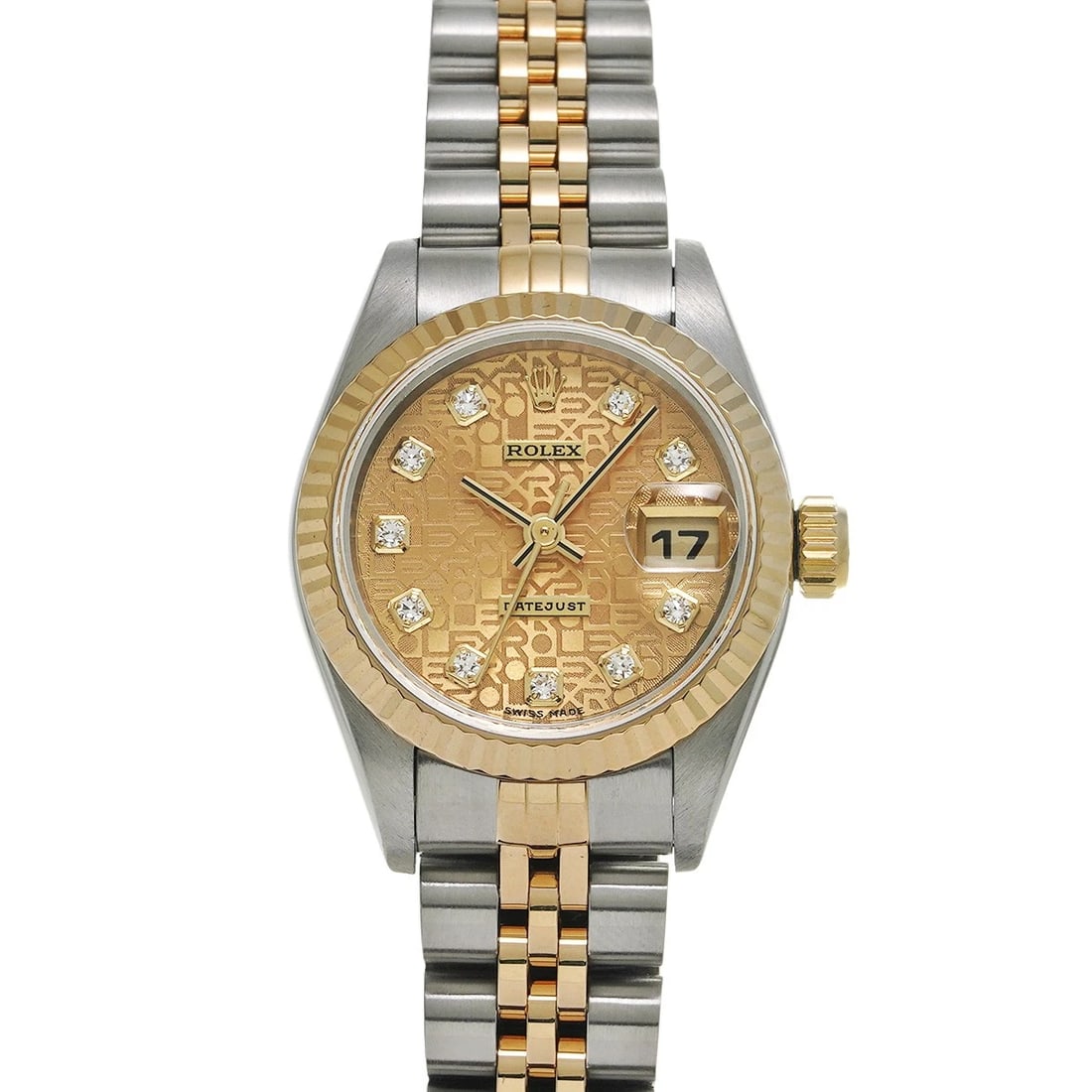 ROLEX DATEJUST CHAMPAGNE COMPUTER DIAMOND WATCH: ROLEX Datejust Champagne computer diamond Watch Brand: ROLEX Type: Wristwatch Material: Band Material Stainless steel/Yellow Gold, Case Material Stainless steel Color: Dial Color Champagne computer