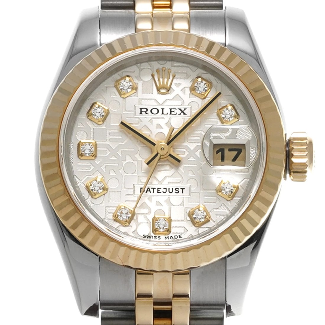 ROLEX DATEJUST SILVER COMPUTER DIAMOND WATCH - 4