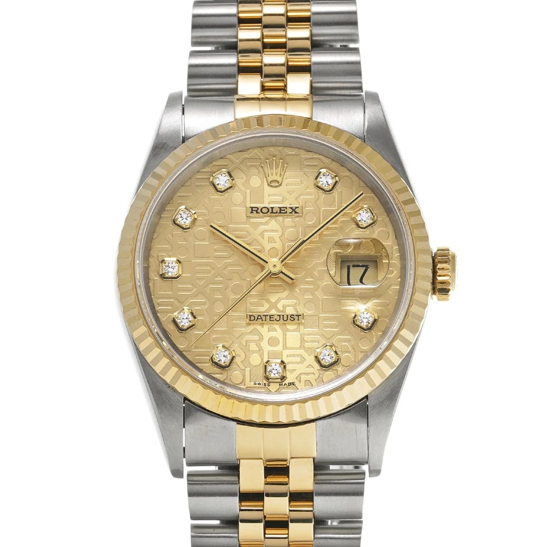 ROLEX DATEJUST CHAMPAGNE COMPUTER DIAMOND WATCH: ROLEX Datejust Champagne computer diamond Watch Brand: ROLEX Type: Wristwatch Material: Band Material Stainless steel/Yellow Gold, Case Material Stainless steel Color: Dial Color Champagne computer