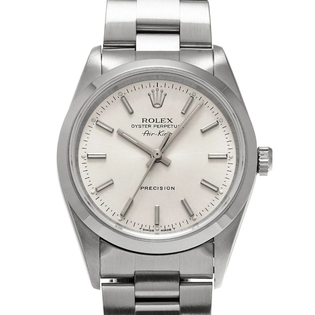 ROLEX AIR KING SILVER WATCH: ROLEX Air King Silver Watch Brand: ROLEX Type: Wristwatch Material: Band Material Stainless steel, Case Material Stainless steel Color: Dial Color Silver Size: ??Case? H/about 34mm W/about