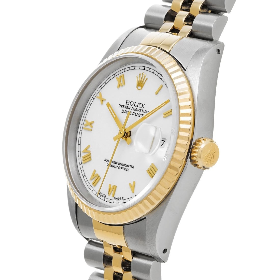 ROLEX DATEJUST WHITE WATCH - 2