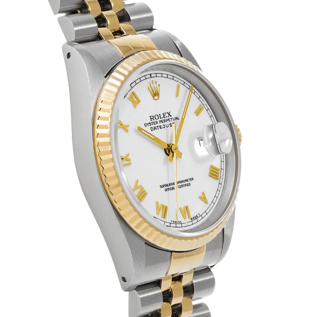 ROLEX DATEJUST WHITE WATCH - 3