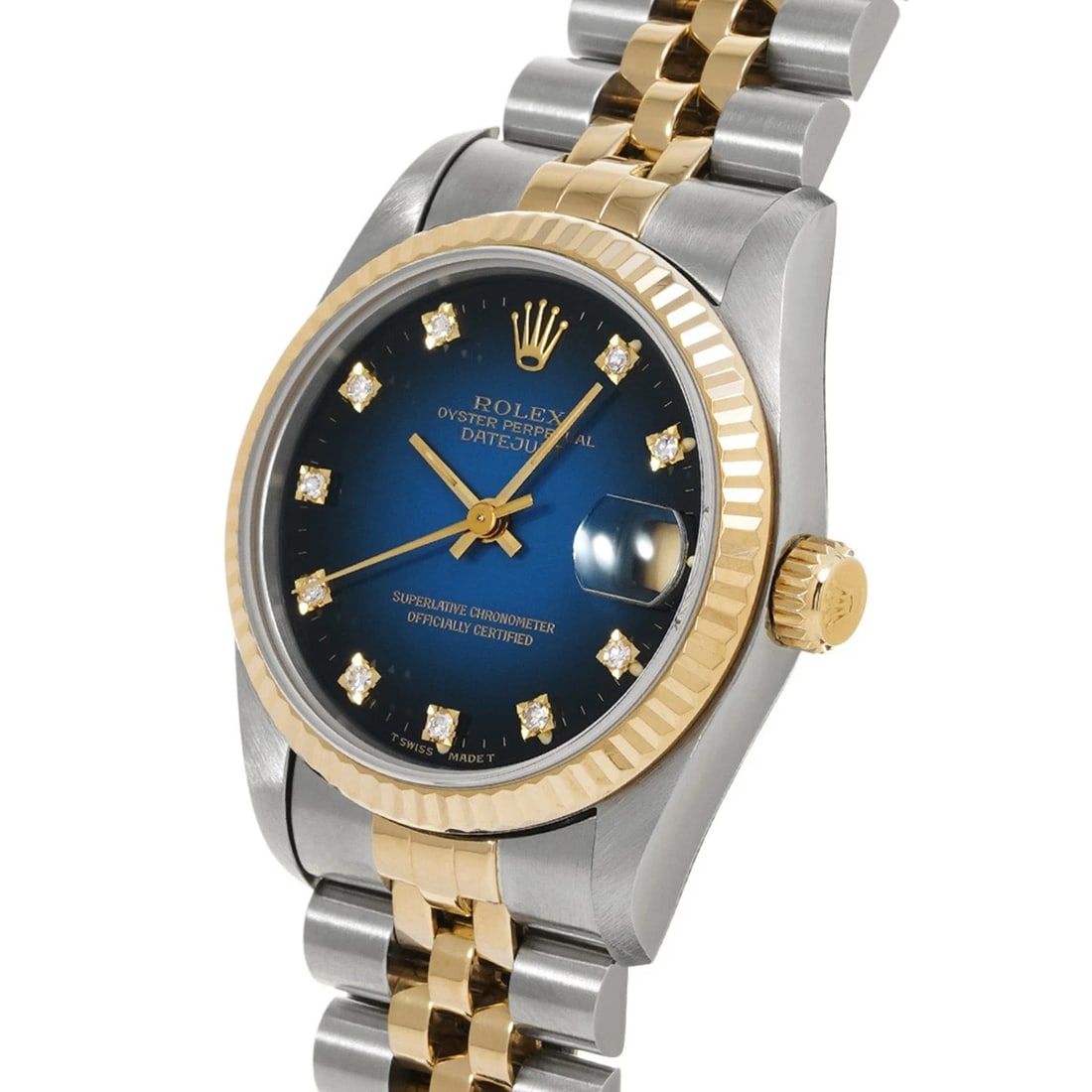 ROLEX DATEJUST BLUE GRADIENT DIAMOND WATCH - 2