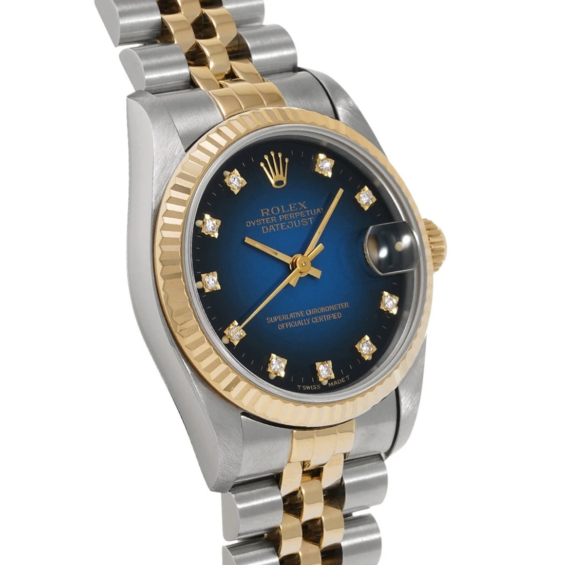 ROLEX DATEJUST BLUE GRADIENT DIAMOND WATCH - 3