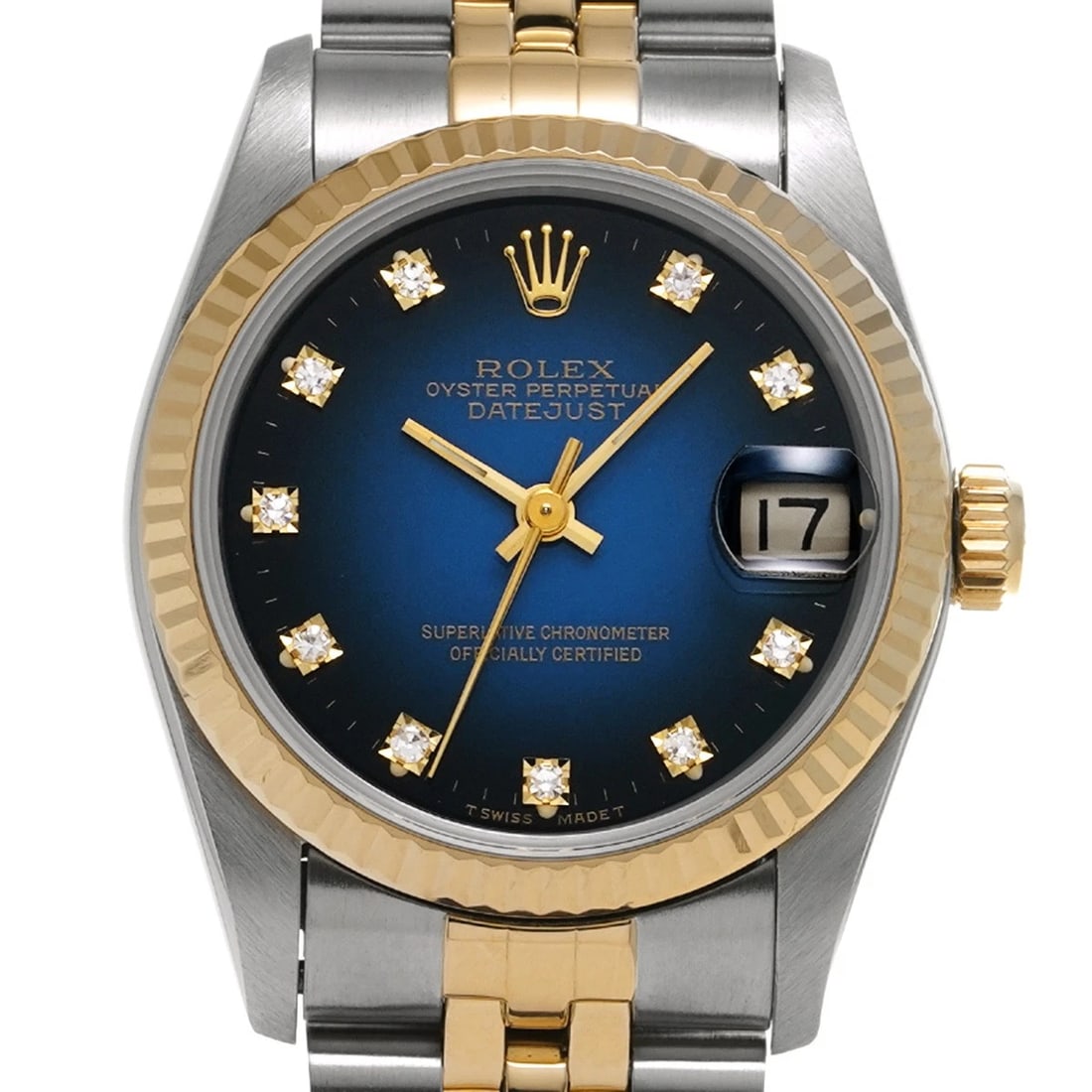 ROLEX DATEJUST BLUE GRADIENT DIAMOND WATCH - 4