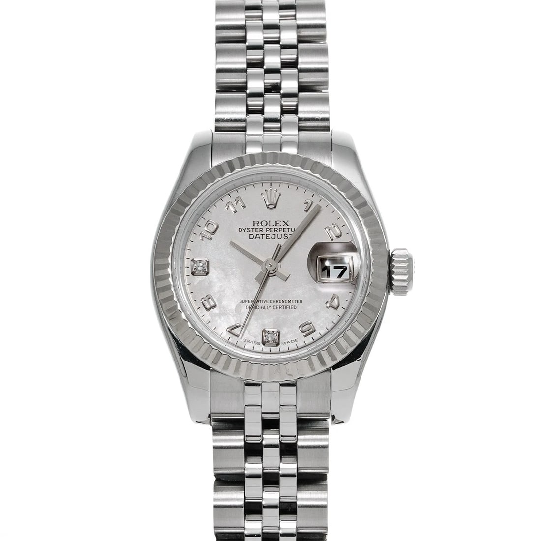 ROLEX DATEJUST SHELL GOLD DUST DIAMOND WATCH: ROLEX Datejust shell Gold Dust Diamond Watch Brand: ROLEX Type: Wristwatch Material: Band Material Stainless steel, Case Material Stainless steel Color: Dial Color shell/Gold Dust/Diamond Size: ??