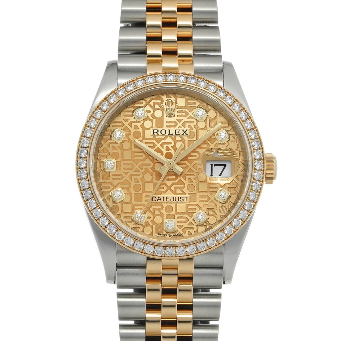 ROLEX DATEJUST CHAMPAGNE COMPUTER DIAMOND WATCH: ROLEX Datejust Champagne computer diamond Watch Brand: ROLEX Type: Wristwatch Material: Band Material Stainless steel/Yellow Gold, Case Material Stainless steel Color: Dial Color Champagne computer