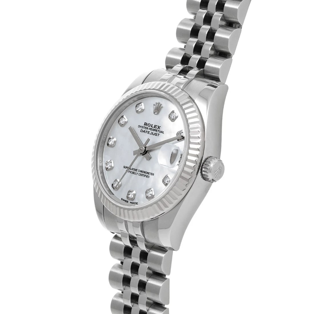 ROLEX DATEJUST SHELL DIAMOND WATCH - 2