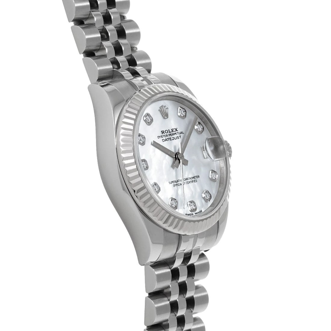 ROLEX DATEJUST SHELL DIAMOND WATCH - 3