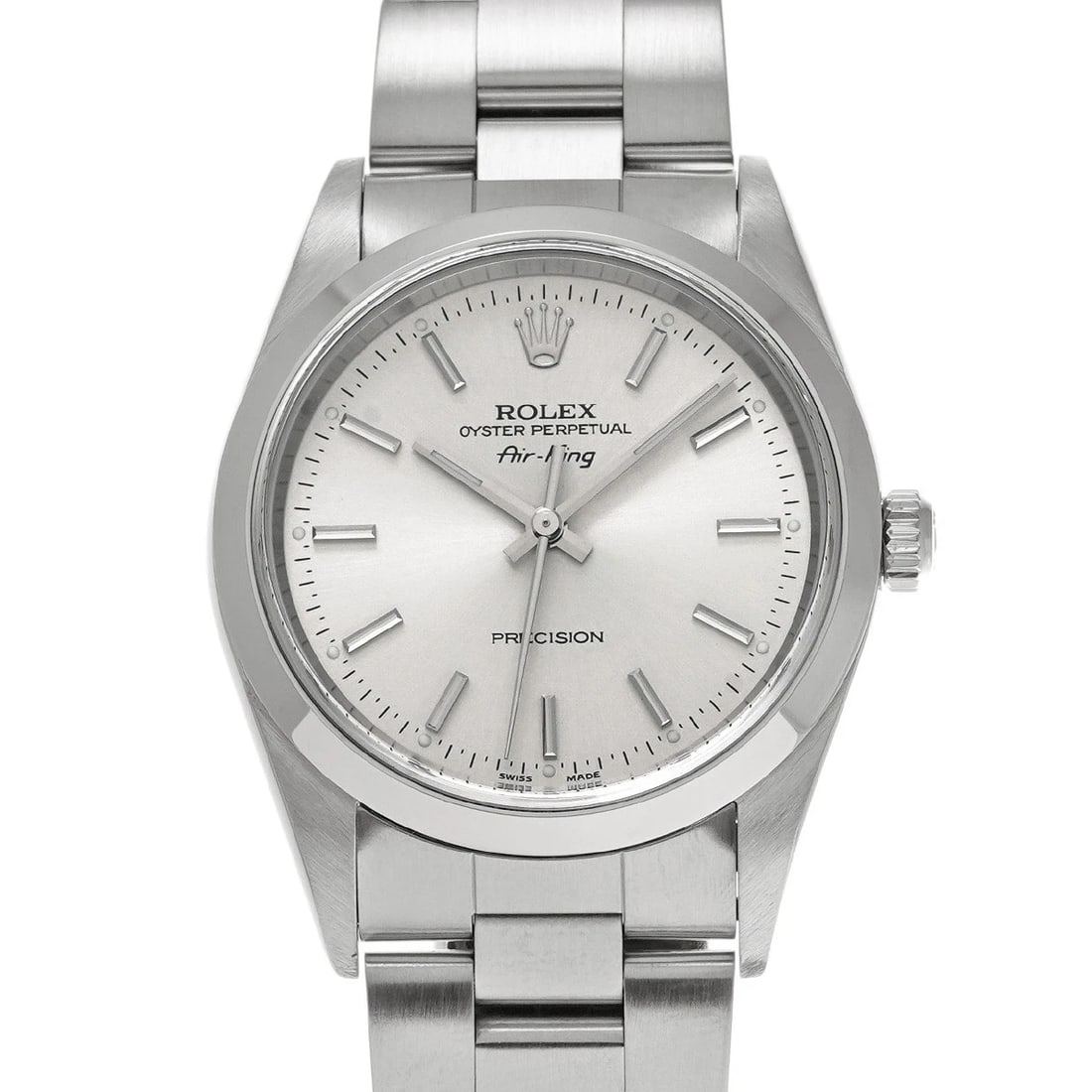 ROLEX AIR KING SILVER WATCH: ROLEX Air King Silver Watch Brand: ROLEX Type: Wristwatch Material: Band Material Stainless steel, Case Material Stainless steel Color: Dial Color Silver Size: ??Case? H/about 34mm W/about