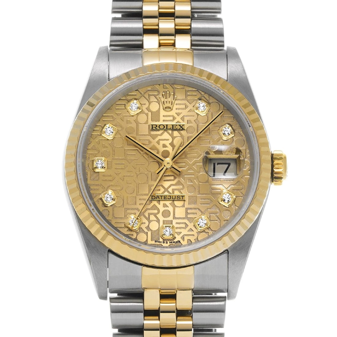 ROLEX DATEJUST CHAMPAGNE COMPUTER DIAMOND WATCH: ROLEX Datejust Champagne computer diamond Watch Brand: ROLEX Type: Wristwatch Material: Band Material Stainless steel/Yellow Gold, Case Material Stainless steel Color: Dial Color Champagne computer