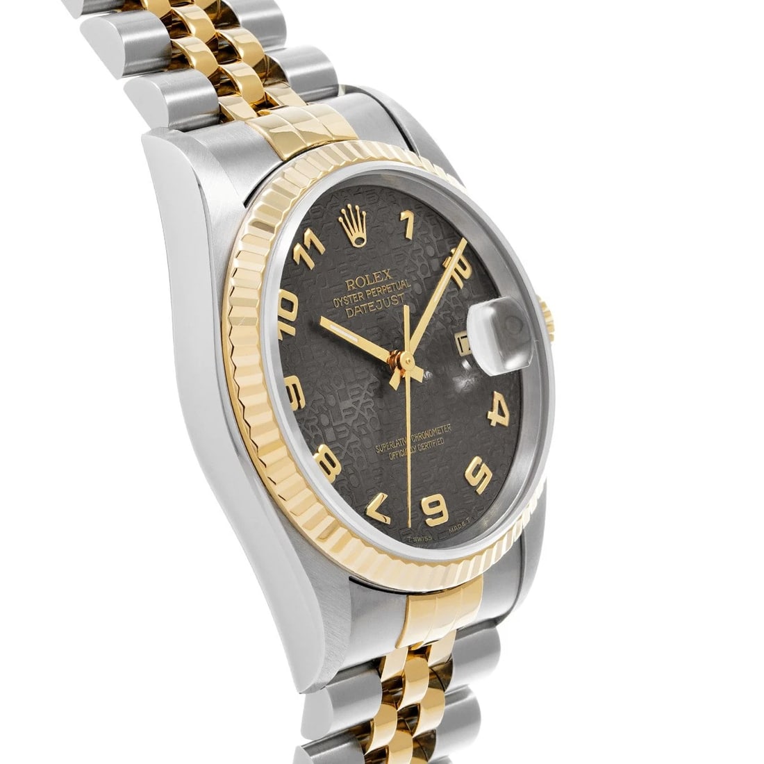 ROLEX DATEJUST BLACK COMPUTER WATCH - 3