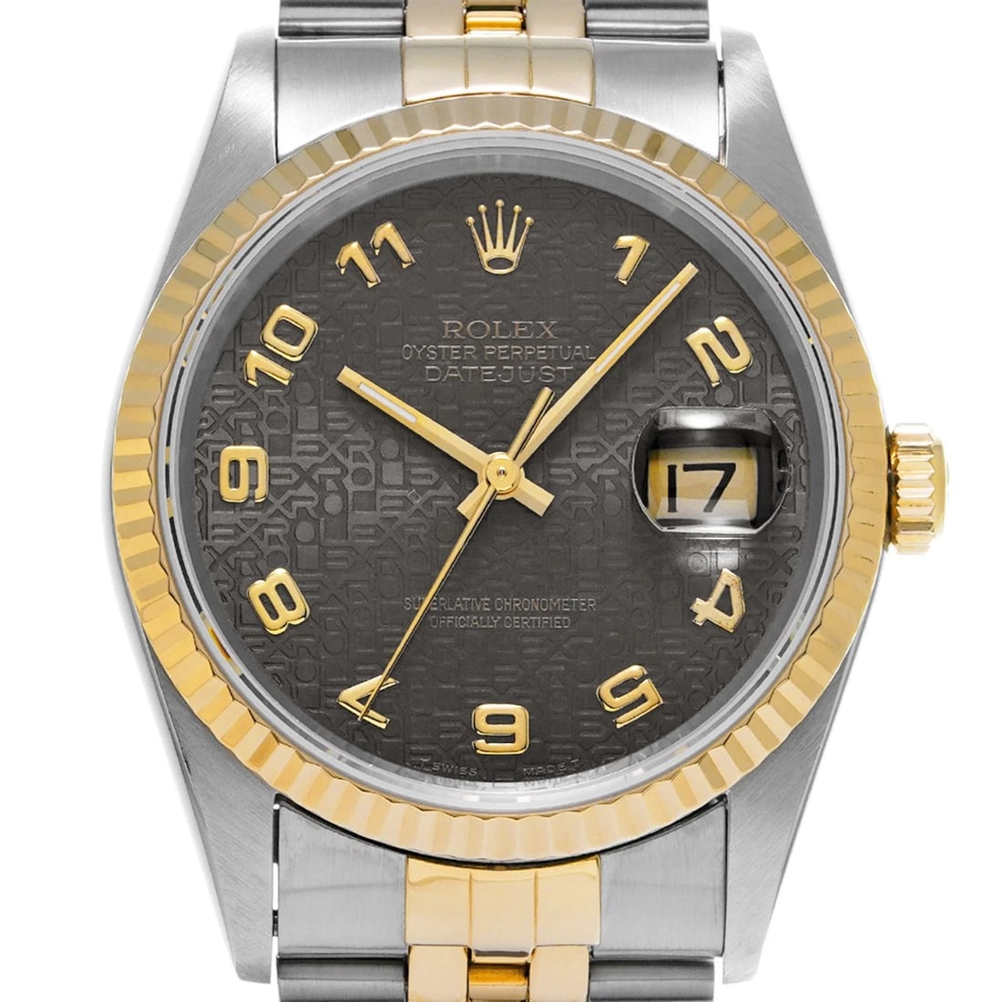 ROLEX DATEJUST BLACK COMPUTER WATCH - 4