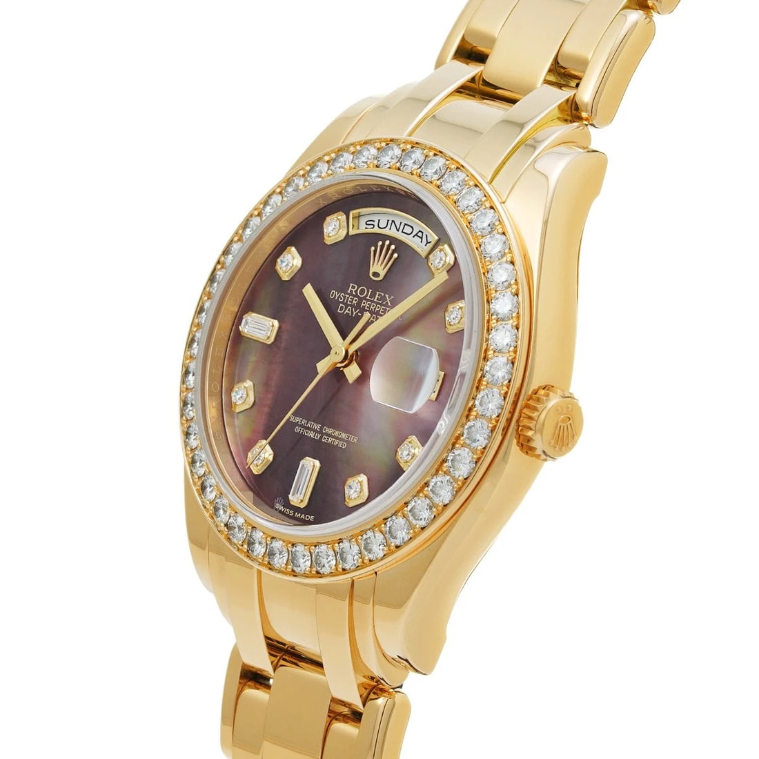 ROLEX PEARLMASTER BLACK SHELL DIAMOND WATCH - 2