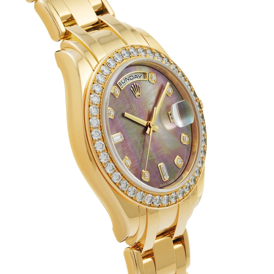 ROLEX PEARLMASTER BLACK SHELL DIAMOND WATCH - 3