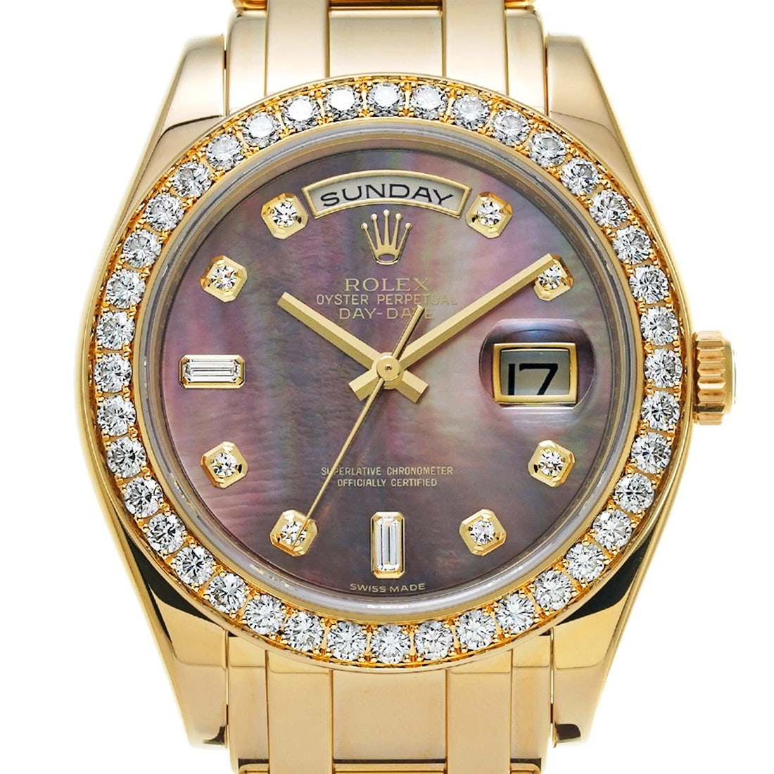 ROLEX PEARLMASTER BLACK SHELL DIAMOND WATCH - 4