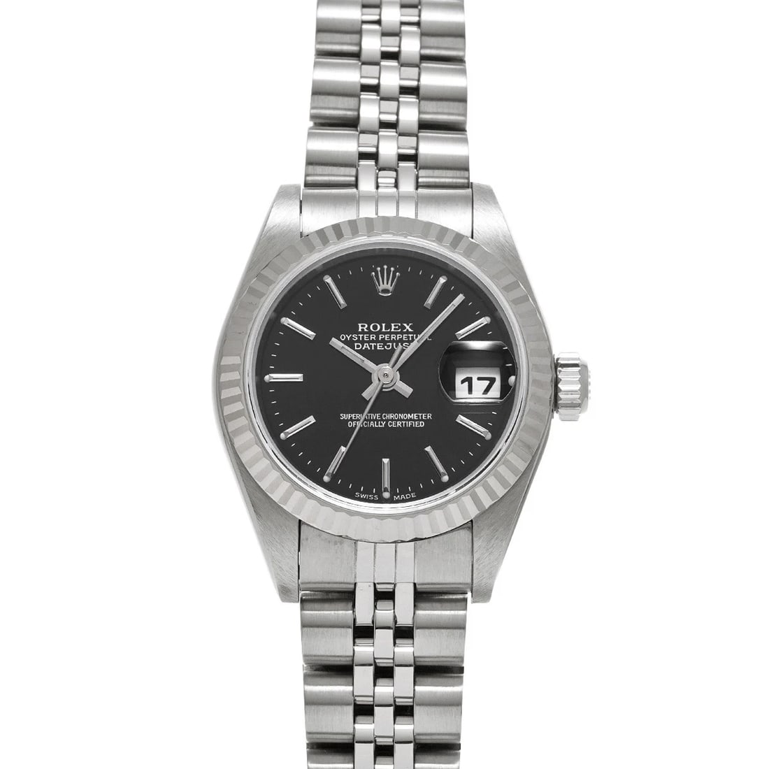 ROLEX DATEJUST BLACK WATCH: ROLEX Datejust black Watch Brand: ROLEX Type: Wristwatch Material: Band Material Stainless steel, Case Material Stainless steel Color: Dial Color black Size: ??Case? H/about 26mm W/about 26mm