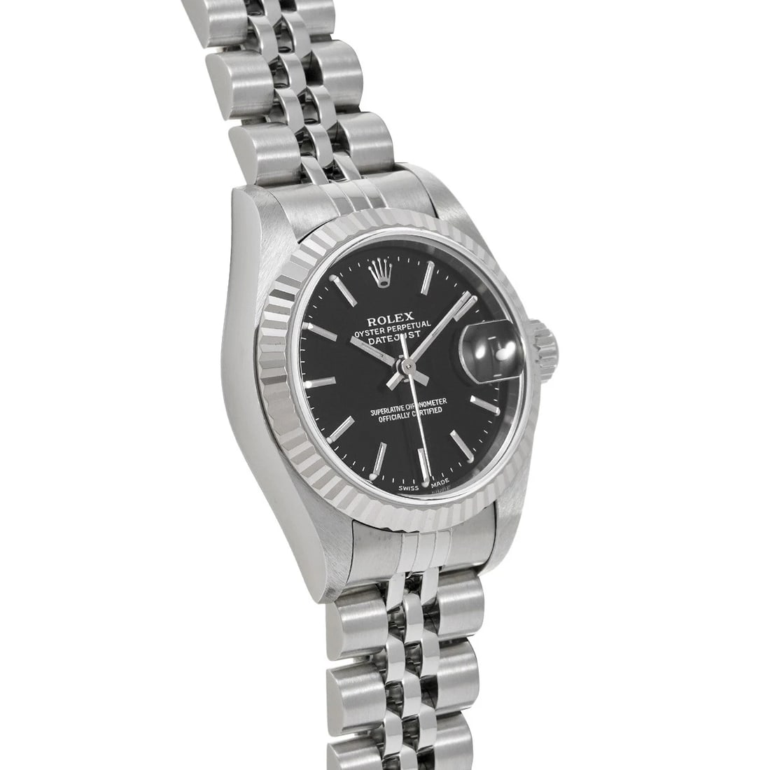 ROLEX DATEJUST BLACK WATCH - 3
