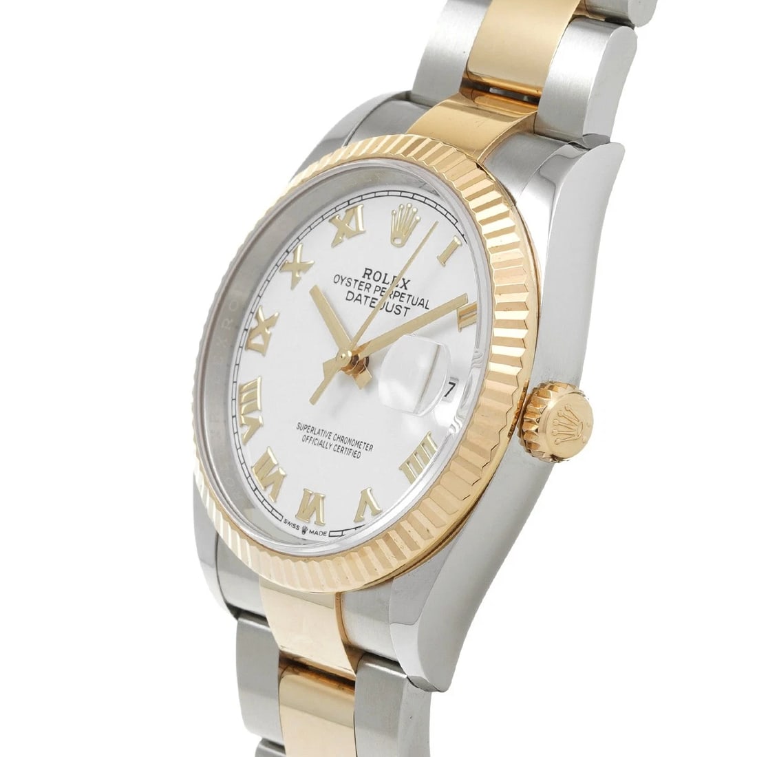 ROLEX DATEJUST WHITE WATCH - 2
