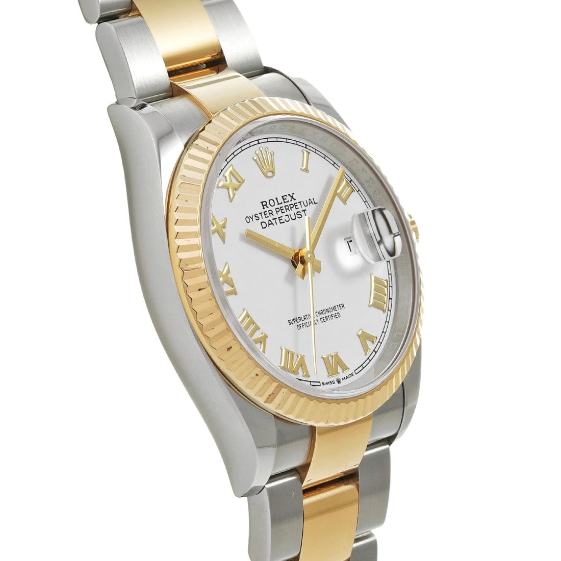 ROLEX DATEJUST WHITE WATCH - 3