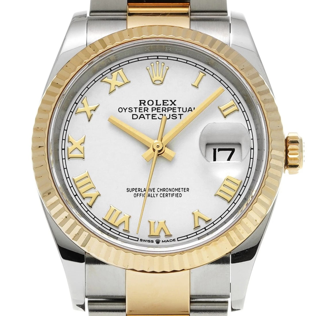 ROLEX DATEJUST WHITE WATCH - 4