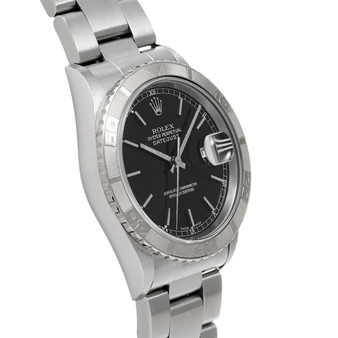 ROLEX DATEJUST BLACK WATCH - 3