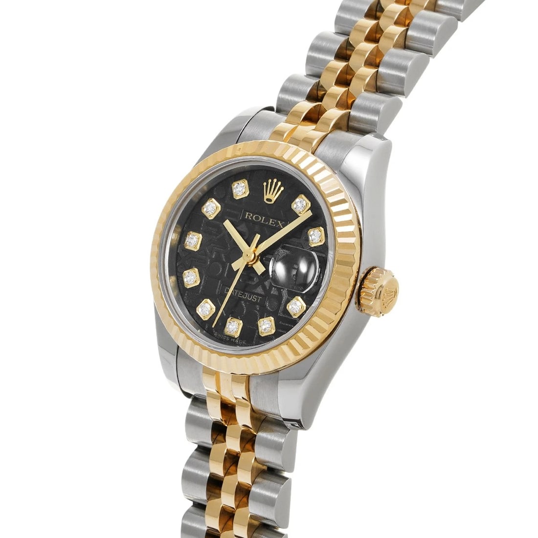 ROLEX DATEJUST BLACK COMPUTER DIAMOND WATCH - 2