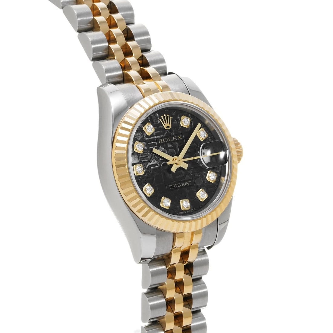 ROLEX DATEJUST BLACK COMPUTER DIAMOND WATCH - 3