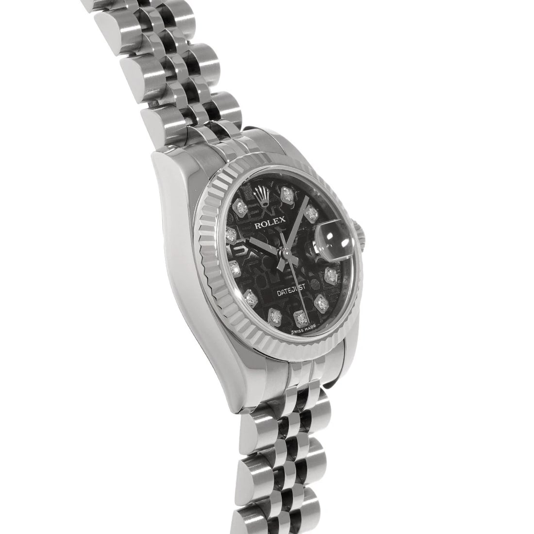 ROLEX DATEJUST BLACK COMPUTER DIAMOND WATCH - 3