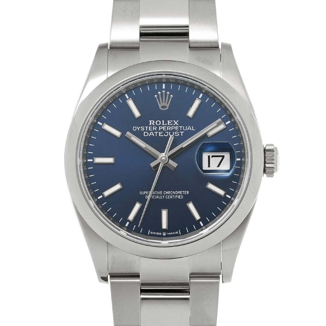 ROLEX DATEJUST BRIGHT BLUE WATCH: ROLEX Datejust Bright blue Watch Brand: ROLEX Type: Wristwatch Material: Band Material Stainless steel, Case Material Stainless steel Color: Dial Color Bright blue Size: ??Case? H/about 36mm