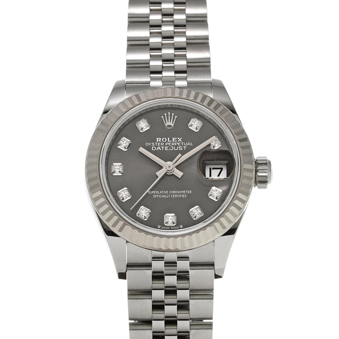 ROLEX DATEJUST GRAY DIAMOND WATCH (1 of 4)