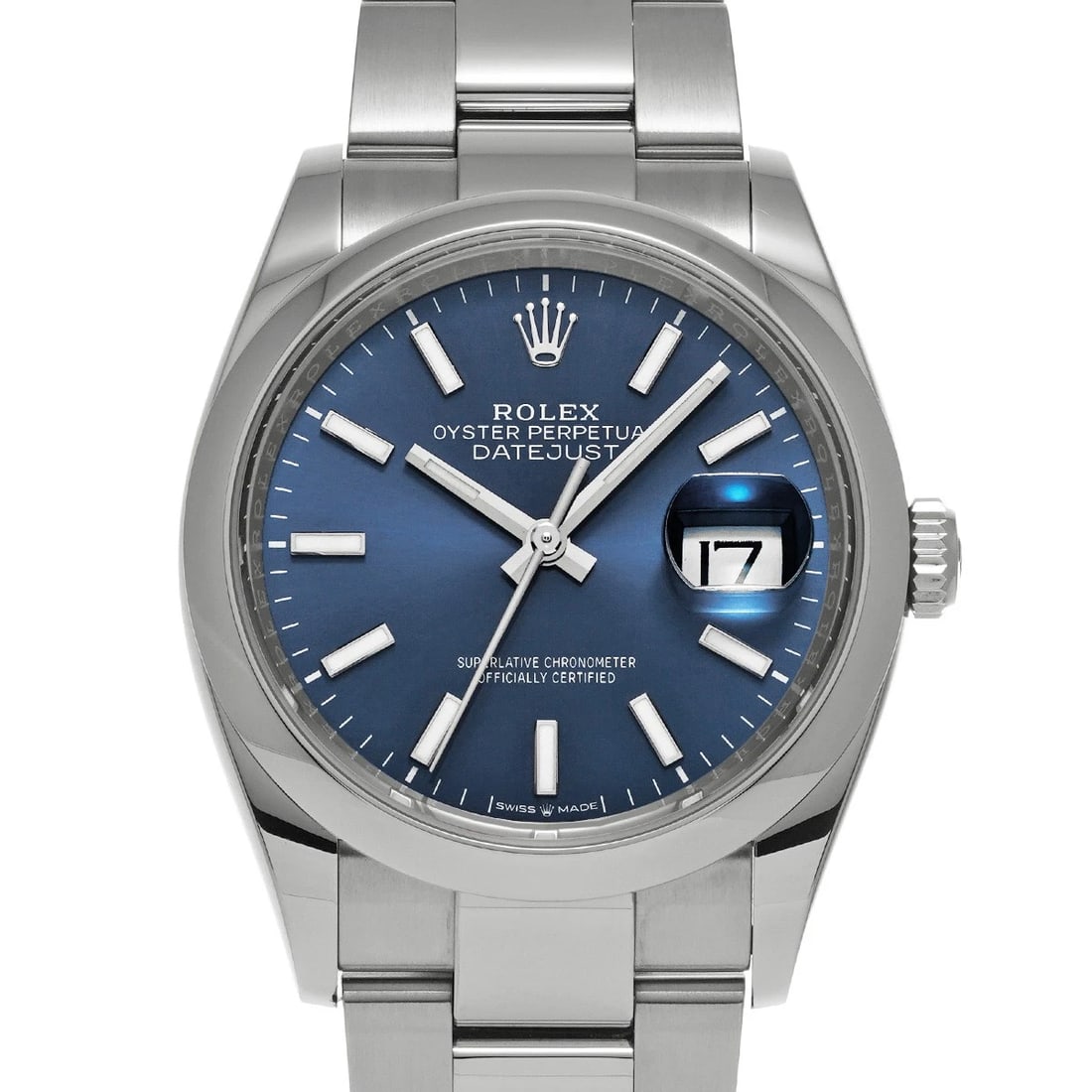 ROLEX DATEJUST BRIGHT BLUE WATCH: ROLEX Datejust Bright blue Watch Brand: ROLEX Type: Wristwatch Material: Band Material Stainless steel, Case Material Stainless steel Color: Dial Color Bright blue Size: ??Case? H/about 36mm W/abo