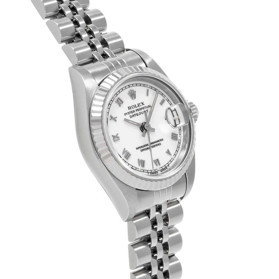 ROLEX DATEJUST WHITE WATCH - 3