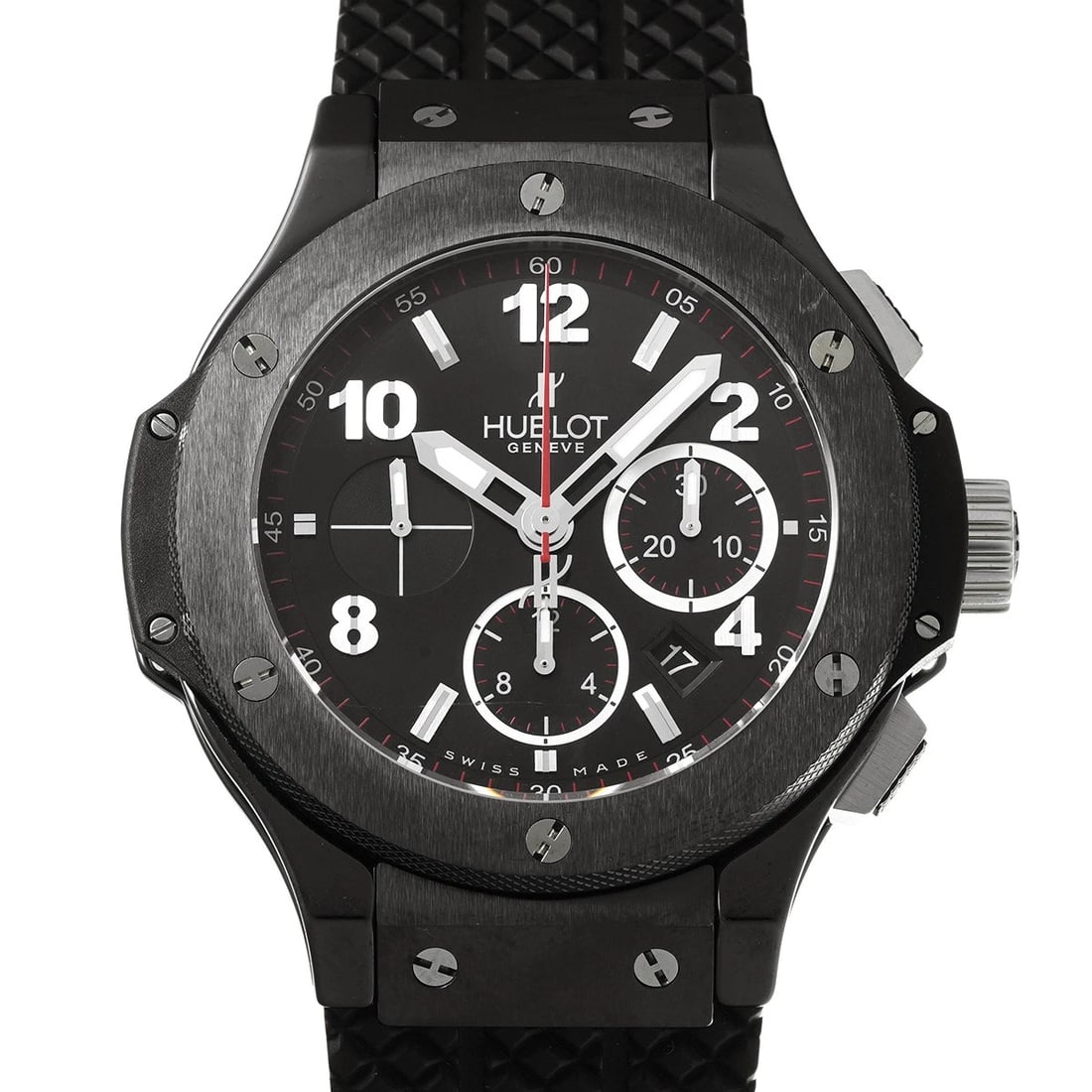 HUBLOT BIG BANG BLACK WATCH: HUBLOT Big Bang Black Watch Brand: HUBLOT Type: Wristwatch Material: Band Material rubber, Case Material Black ceramic Color: Dial Color Dial Color black Band Color black Size: ??Case? H/about 44m