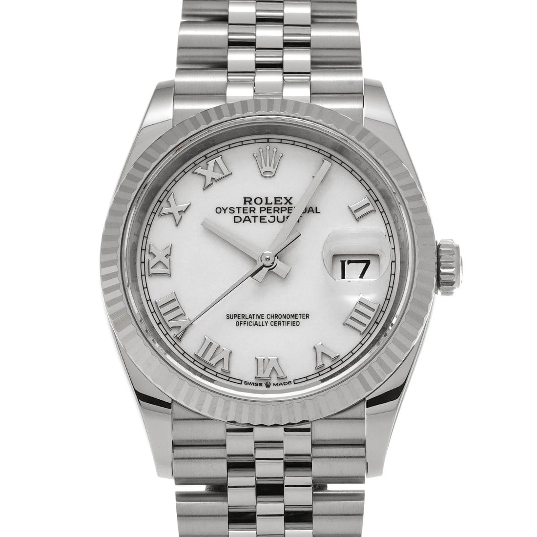 ROLEX DATEJUST WHITE WATCH: ROLEX Datejust white Watch Brand: ROLEX Type: Wristwatch Material: Band Material Stainless steel, Case Material Stainless steel Color: Dial Color white Size: ??Case? H/about 36mm W/about 36mm