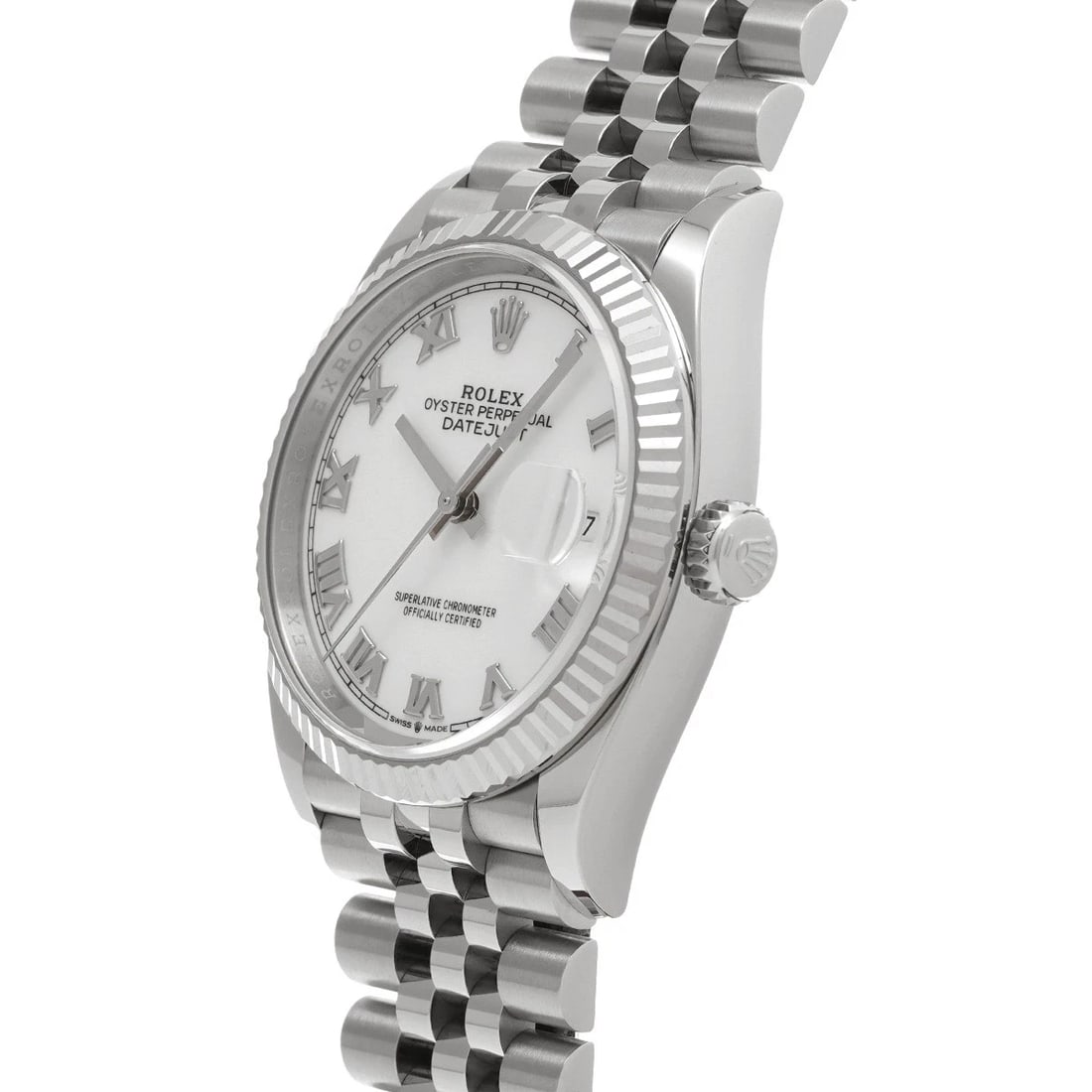 ROLEX DATEJUST WHITE WATCH - 2