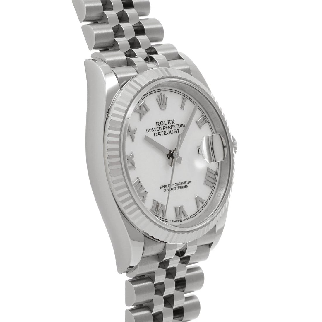 ROLEX DATEJUST WHITE WATCH - 3