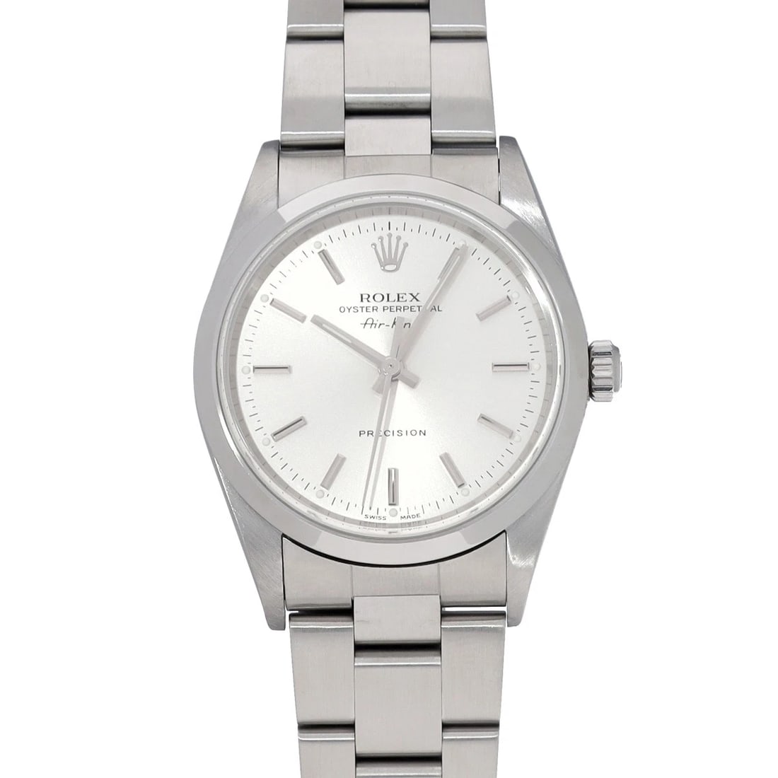 ROLEX AIR KING SILVER WATCH: ROLEX Air King Silver Watch Brand: ROLEX Type: Wristwatch Material: Band Material Stainless steel, Case Material Stainless steel Color: Dial Color Silver Size: ??Case? H/about 34mm W/about