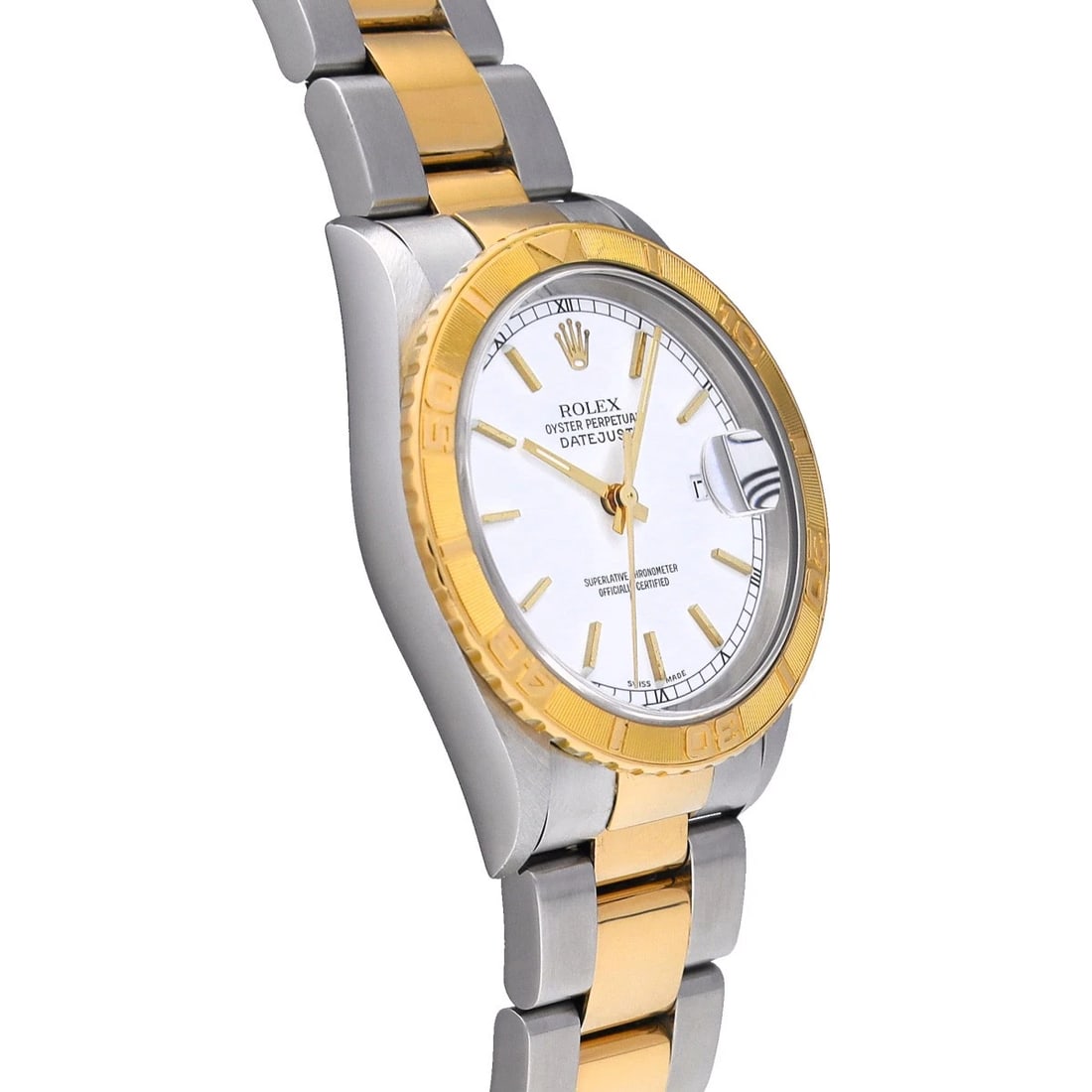 ROLEX DATEJUST WHITE WATCH - 3