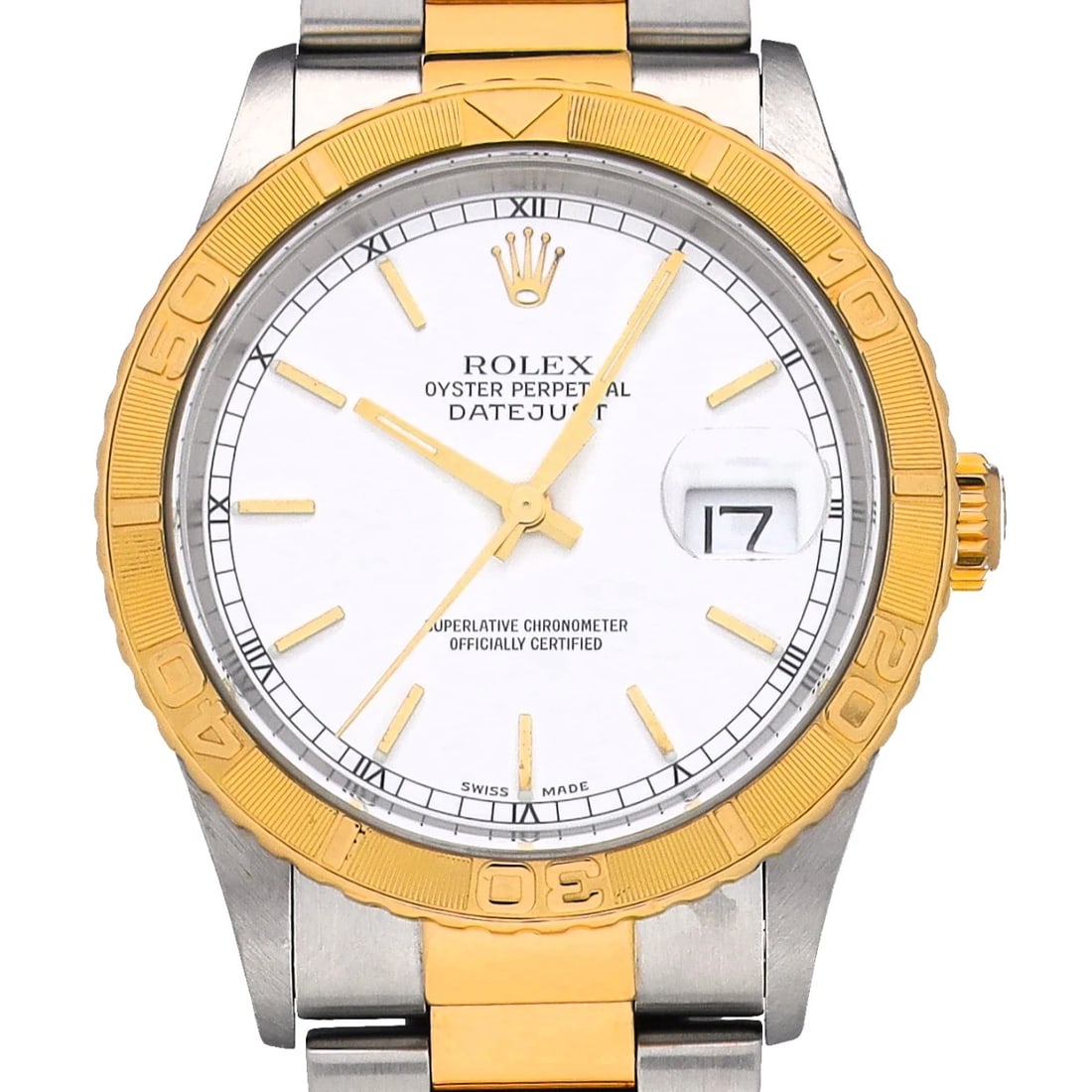 ROLEX DATEJUST WHITE WATCH - 4
