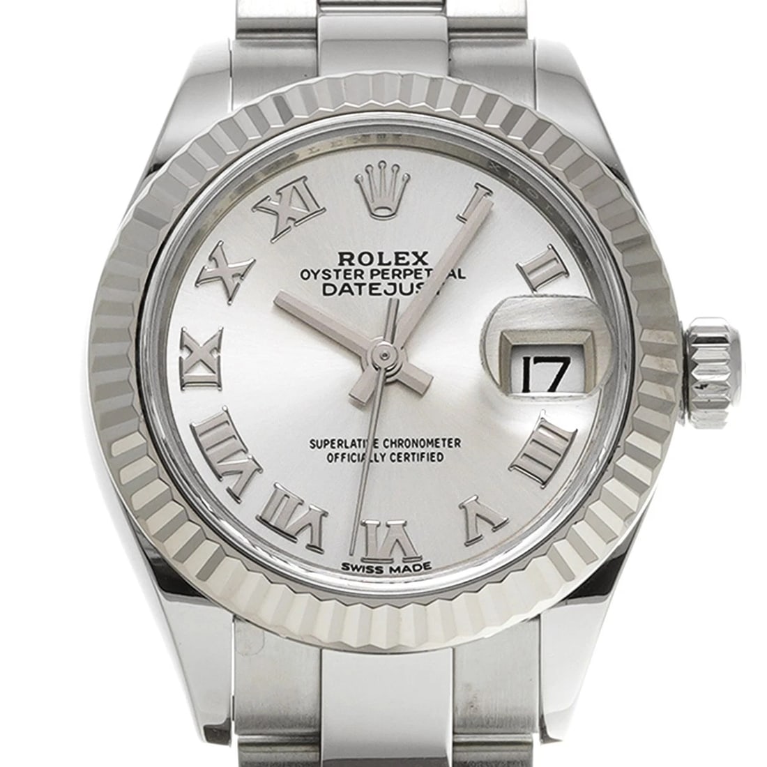 ROLEX DATEJUST SILVER WATCH - 4