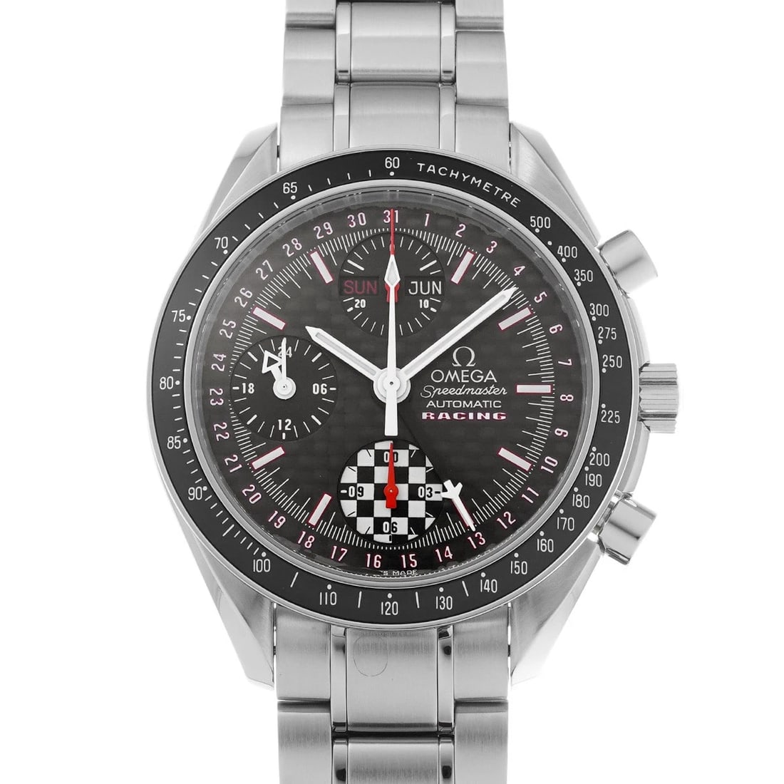 OMEGA SPEEDMASTER BLACK WATCH: OMEGA Speedmaster black Watch Brand: OMEGA Type: Wristwatch Material: Band Material Stainless steel, Case Material Stainless steel Color: Dial Color black Size: ??Case? H/about 39mm W/about