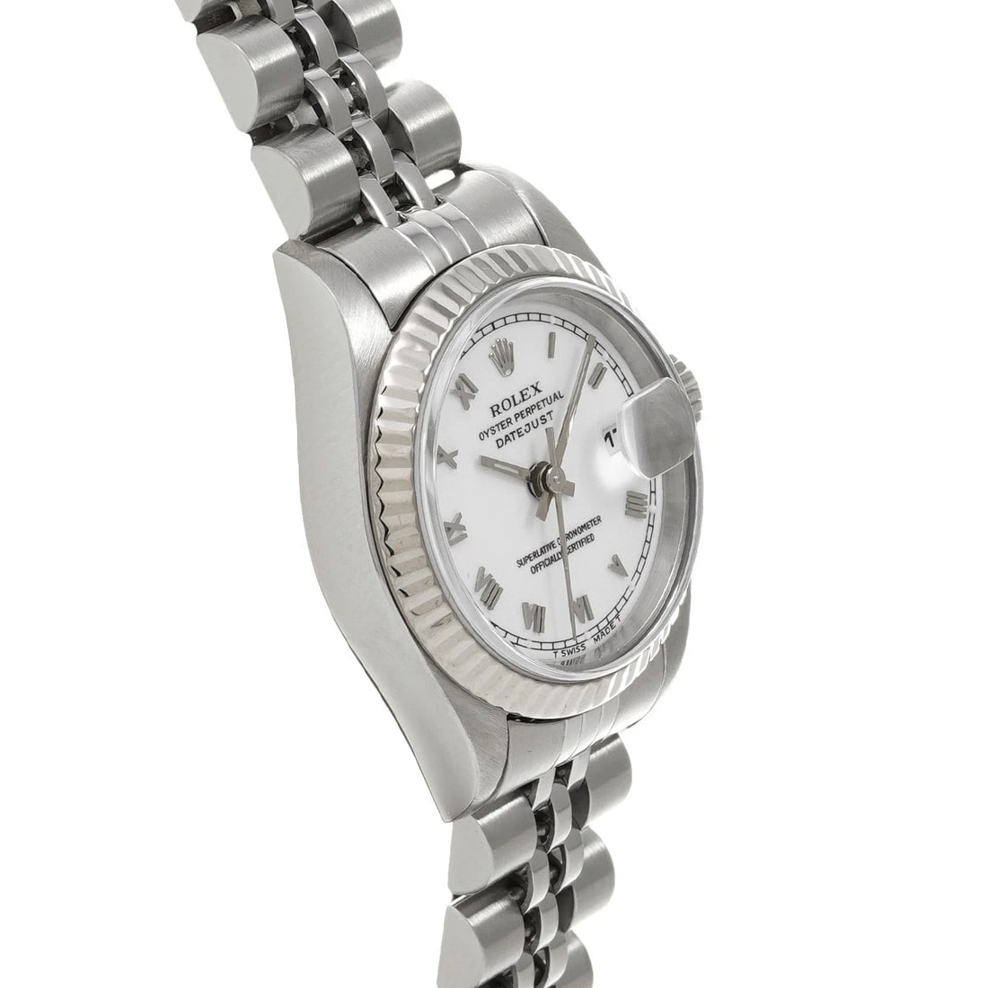 ROLEX DATEJUST WHITE WATCH - 3