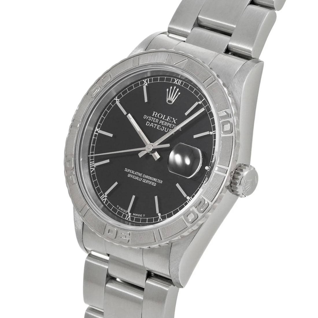 ROLEX DATEJUST BLACK WATCH - 2