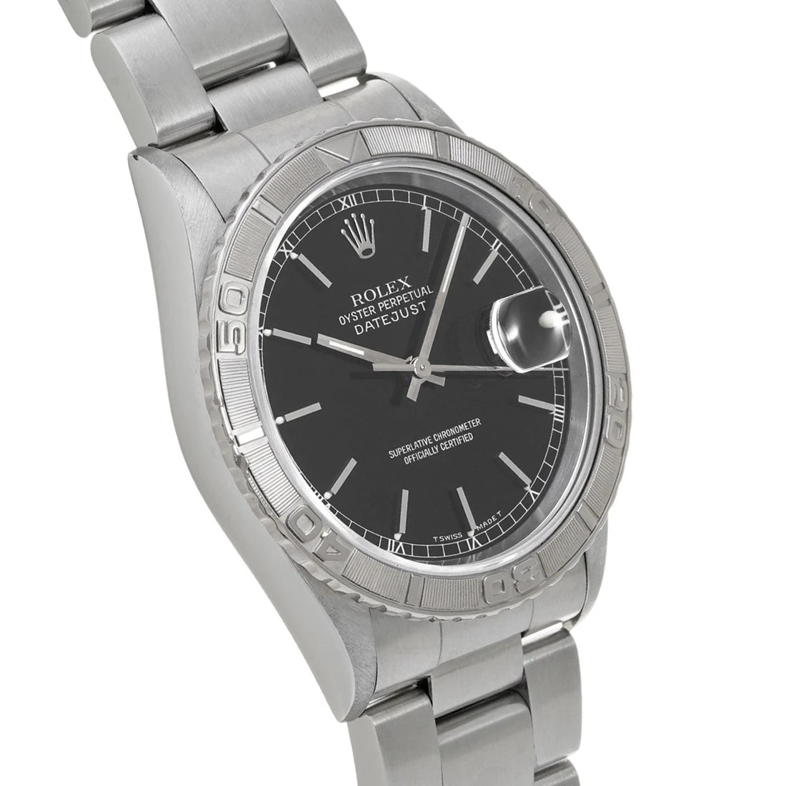 ROLEX DATEJUST BLACK WATCH - 3